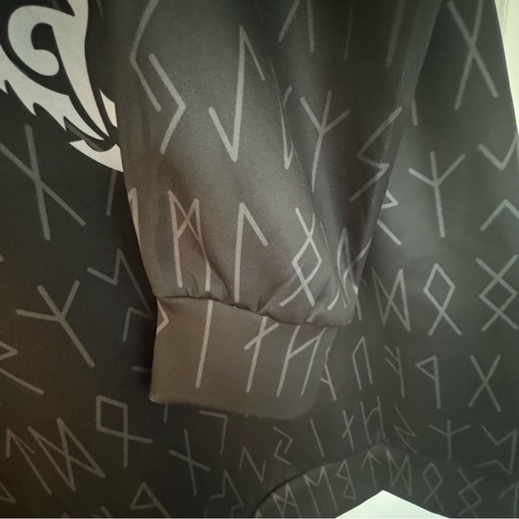 Mens viking style the raven of Odin tattoo special hoodie size L - Picture 6 of 9